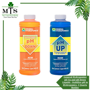 General Hydroponics pH Up and pH Down Liquids - Stabilize Nutrient pH in Hydroponics, 1 Qua