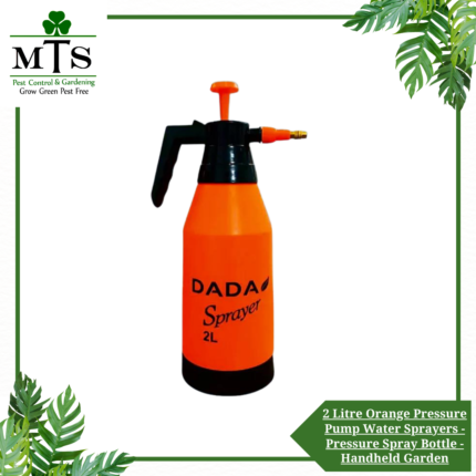 2 Litre Orange Pressure Pump Water Sprayers - Pressure Spray Bottle - Gardening Spray Pump Tool