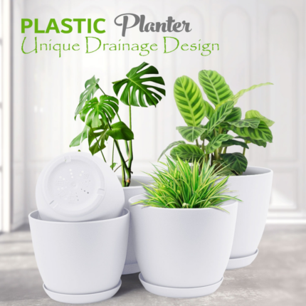Plastic Planter Pots (Pack of 5)